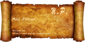 Mai Péter névjegykártya